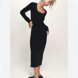 J. Crew Classic Black Long Sleeve Dress